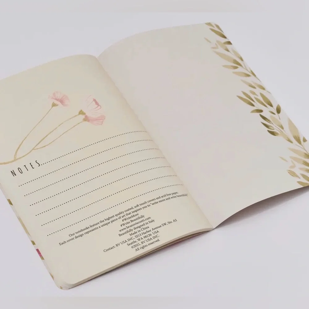 Bruno Visconti Soft Touch Spring Flowers Floral Notebook Journal A5 NEW